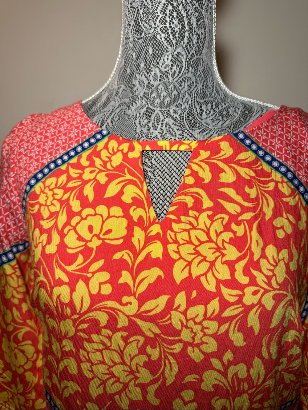 Laundry by Shelli Segal women’s dress orange/yellow colorful floral midi size 6 - Picture 3 of 7